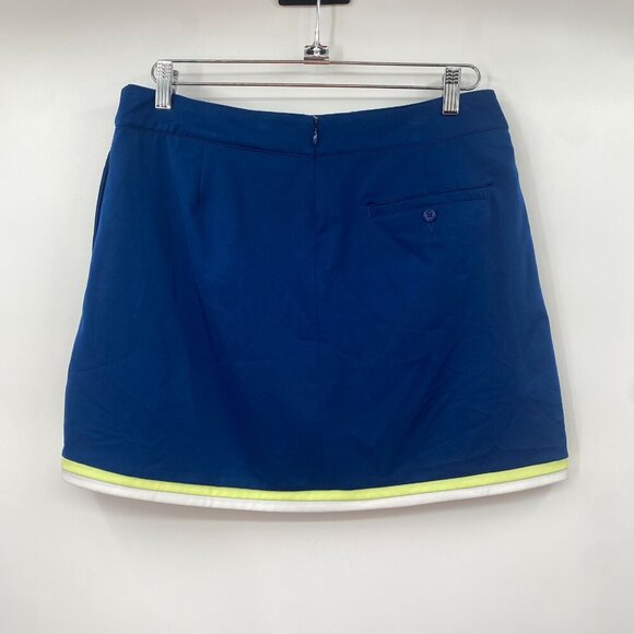 Lady Hagen Watercolor Colorblock Skort Womens Sz 8 Navy Blue Yelllow Tennis Golf - Picture 8 of 16